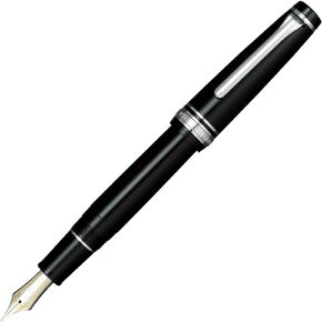 Sailor 11-2037-220 Professional Gear Fountain Pen, Silver, Black, Fine Point
