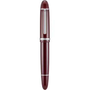 Jinhao X159 Black Acrylic Fountain Pen, Size 8 Medium Nib Silver Trim Classic Design Smooth Writing Pen with Converter
