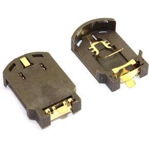 10-Pack CR2032 Button Cell Battery Socket Case BS-8 Gold-Plated Battery Holder for SMD SMT 3V