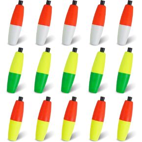 Peg Floats for Catfishing Foam Cigar Floats Slip Cork Bobbers Fishing Floats for Santee Rig Catfish Rig Crappie Fishing Terminal Tackles 2in 2.5in 3in