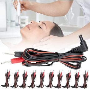 10PCS 2.35mm 1.2m 2‑in‑1 Pin Electrode Wires Cable, Unit Replacement Wires for Unit Physiotherapy Machine