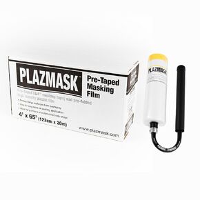 PlazMask Pre-Taped Masking Film (1 Roll, 5-Feet X 65-Feet)