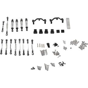 VGEBY RC Car Pull Rod Kit, Aluminum Alloy Shocks Absorber RC Car Pull Rod Kit for WPL C24 C14 C14K C24K RC Car(Black) Model Car Accessories Vgeby Rc Car Pull Rod Kit