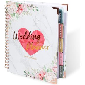 Wedding Planner for Bride, Wedding Planning Book and Organizer, 9"x11.5", Wedding Planner Book and Organizer with Countdown Calendar, Engagement Gifts for Couples, Hardcover with Metal Corner