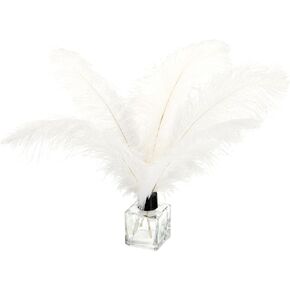 PATIKIL 100 Pcs Natural Ostrich Feathers Bulk 8-10 Inch/ 20-25 cm Large Ostrich Feathers for Crafts Home Decoration Wedding Party Vase Decor Centerpieces (Black)