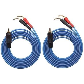 KK Cable V1-W2 18 Gauge OFC Speaker Wire Pair with RCA Male (White & Red) to 2 Pair Pin (4Pin) Plugs, V1-W2 (1.5M(4.92ft))