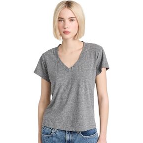 perfectwhitetee Women's Hendrix Cotton Boxy V Neck Tee