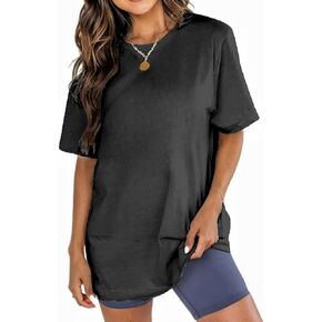 YOKVAN Womens Oversized Boyfriend Tee Shirts Short Sleeve Trendy Crew Neck Loose Workout Tee Casual Summer Tops Cotton