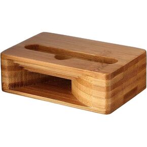 Cell Phone Stand with Speaker Sound Amplifier Upgrade Wood Phone Stand Novelty Cell Phone Holder for Desk Portable Phone Holder, 5.5 in Cell Phone Holder for Home Office