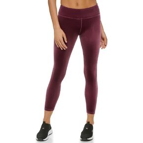 Tommy Hilfiger Women's High Rise Velveteen Fabric Embroidered Flag on Hip Legging