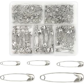Safety Pins,Large Safety Pins,Safety Pin, Safety Pins Assorted, Small Safety Pins, Safety Pins Bulk,250pcs Big Safety Pins for Sewing Supplies Crafting, Sewing, Jewelry Making(Silver)