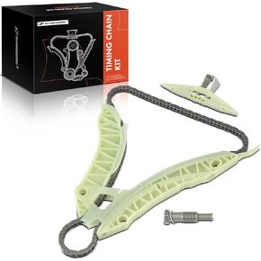 A-Premium Engine Timing Chain Kit W/Guide & Tensioner [DOHC, L4 1.6L] Compatible with Mini Cooper [R56 R57 Series] 2007 2008 2009 2010 2011 2012, Replace# 11317534784