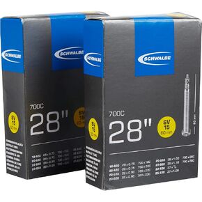 Schwalbe Unisex's SV15 Inner Tube, Black, 700 x 18-28 (60mm Presta Valve)
