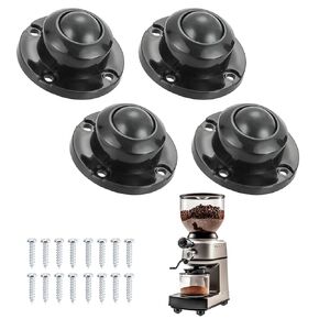AMGSH Self Adhesive Caster Wheels - 1 inch Mini Paste Swivel Appliance Wheels - Low Profile, Smooth 360 Degree Rotation Roller - Ideal for Small Appliances (Nylon Ball, 4)