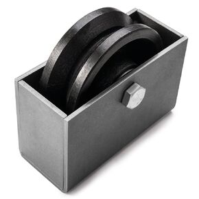 6"x 2" V-Groove Wheel - cast Iron Wheel,Capacity up to 1000 Lb. Use for Slide Gate,Rolling Door with V-Track（1 Black Wheel）