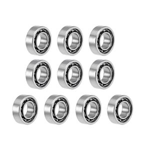 uxcell MR63K Deep Groove Ball Bearings 3mm Inner Dia 6mm OD 2mm Thickness Open Type Chrome Steel Z2 10pcs