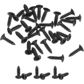 MECCANIXITY 25pcs 3MM Electric Guitar Bass Pickguard Screws Scratch Plate Mounting Screw for SQ ST TL Guitar, Black