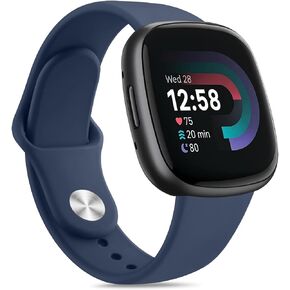 Vancle Bands Compatible with Fitbit Versa 4 / Versa 3 Bands Women Men, Fitbit Sense 2 / Sense Bands, Soft Silicone Replacement Bracelet Strap for Fitbit Versa 4/ Sense 2 Smart Watch