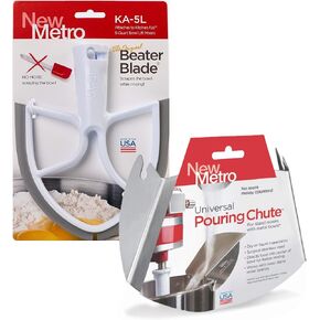 Original Beater Blade for 5 quart Bowl Lift Stand Mixer and Universal Pour Chute Set, , Made in USA