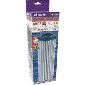 Marineland Micron Filter 1 Count for, Water Polishing Cartridge, Fits Emperor Pro 450 Filter, Rite-Size E