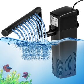 tararium خزان الأسماك تصفية هطول الأمطار مرشح حوض السمك الصغيرة لخزان 25-65 جالون، 160GPH تصفية الأسماك الداخلية ث / الكربون والإسفنج لخزان المياه المالحة المياه العذبة بيتا السلاحف JP-014F، اكسسوارات حوض السمك in Kuwait