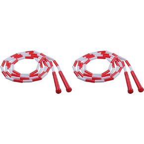 Champion Sports : Segmented Plastic Jump Rope, 7-ft, Red/White -:- Sold as 2 Packs of - 1 - / - Total of 2 Each