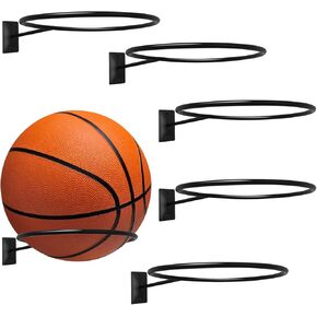 5 Packs Wall Mounted Ball Storage Ball Rack Holder for Basketball Football Volleyball Soccer Wall Mount Balls Display Rack in Saudi Arabia