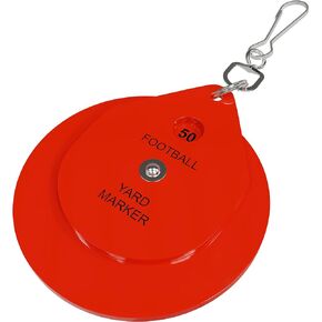 Great Call Athletics Professional Football Chain Clip Plastic Disc | Yard Marker | Referee Official Head Linesman Orange