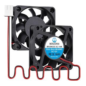 WINSINN DC 60mm Fan 24V 6015 Dual Ball Bearing Brushless Cooling 60x15mm 2PIN (Pack of 2Pcs)
