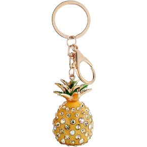Fuqimanman2020 Rhinestone Cherry Strawberry Keychain Sparkling Crystal Fruit Keychain for Bag Purse Car Accessories