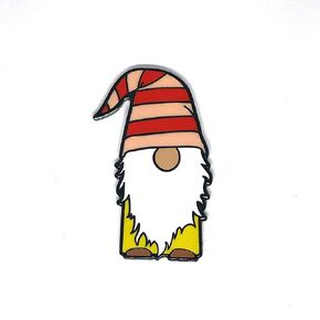 Gnome w/Red & Pink Slouchy Hat Magnetic Enamel Needle Minder