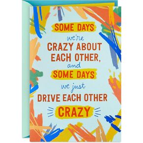 Hallmark Funny Love Card, Crazy (Romantic Anniversary Card, Birthday Card, Sweetest Day Card)