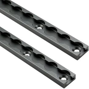 VanEssential 12" Venture Track T-6 Aluminium L-Track Black Anodized (Rectangle Profile) - 2 Pack