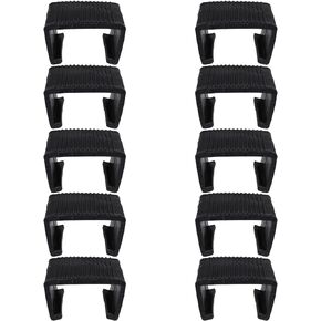 SUQ I OME 10 Pack Outdoor Patio Rattan Wicker Furniture Sofa Clip, Sectional Rattan Sofa Chair Module Outdoor Couch Garden Furniture Fasteners Clip Connector for Tube Width 2.14''