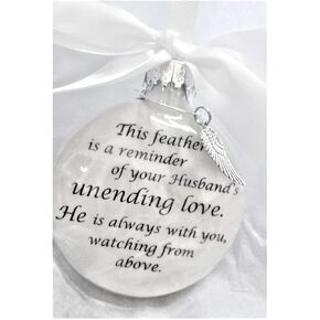 Memorial Christmas Ornament Husband's Unending Love Sympathy Gift