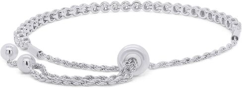 سوار SAVEARTH DIAMONDS 1 قيراط مستدير القطع تم إنشاؤه في مختبر مويسانيتي ألماس Milgrain قابل للتعديل من الذهب عيار 14 قيراط أكثر من 925 مجوهرات من الفضة الإسترلينية للنساء (لون G-H، وضوح VVS1، 1.00 قيراط) in Saudi Arabia