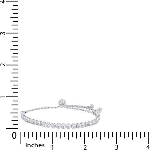 سوار SAVEARTH DIAMONDS 1 قيراط مستدير القطع تم إنشاؤه في مختبر مويسانيتي ألماس Milgrain قابل للتعديل من الذهب عيار 14 قيراط أكثر من 925 مجوهرات من الفضة الإسترلينية للنساء (لون G-H، وضوح VVS1، 1.00 قيراط) in Saudi Arabia