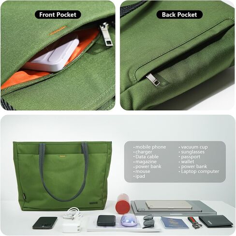 BENWIS Laptop Tote Bag Tablet Shoulder Bag Carrying Case 16 inch Laptop Computer Case Work Bags Large Tote Bags for women Teacher Bag Handbags Women & Men Compatible with Macbook Pro16 Green 15L in Saudi Arabia