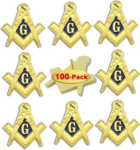 10/20/50/100Pcs Masonic Lapel Pins Bulk - Metal Mason Free Freemasonry Brooch Badge Souvenir in Saudi Arabia