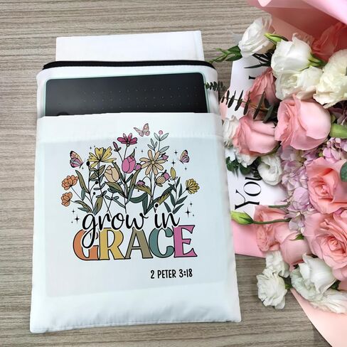 Inspirational Quote Book Sleeve, Book Covers for Paperbacks, Book Sleeve with Zipper, Book Lover Gifts, Bookish Gift Book Pouch for Girl Women 11.4 x 9.05 Inch (BOOK A DAY) in Saudi Arabia