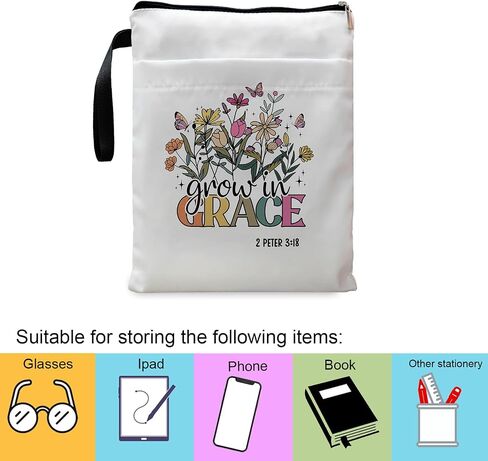 Inspirational Quote Book Sleeve, Book Covers for Paperbacks, Book Sleeve with Zipper, Book Lover Gifts, Bookish Gift Book Pouch for Girl Women 11.4 x 9.05 Inch (BOOK A DAY) in Saudi Arabia