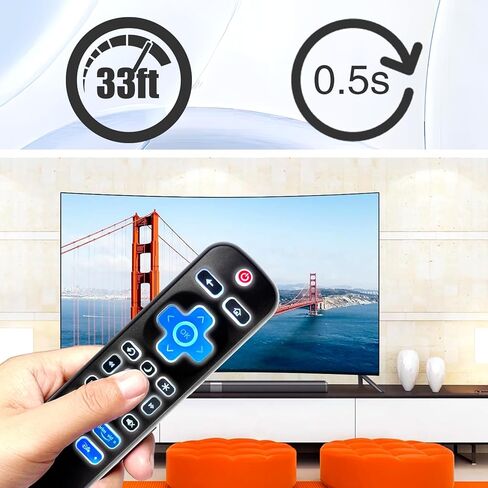 حزمة من 2 جهاز تحكم بديل بإضاءة خلفية لتلفزيون Roku، لتلفزيون TCL/Hisense/Sharp/Philips/Onn/Element/Insignia/Westinghouse Roku TV (ليس لـ Roku Stick/Box) in Kuwait