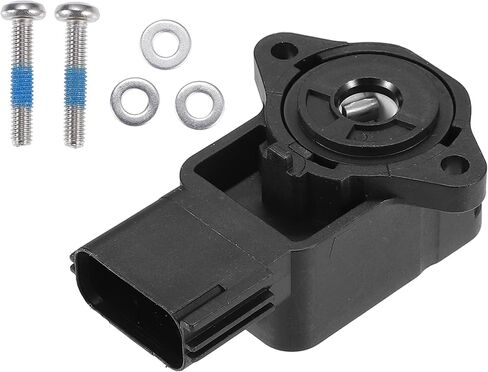 Motoforti Throttle Position Sensor, for Ford Crown Victoria 2005-2011, Plastic, No.6L2Z-9B989-D, Black in Saudi Arabia