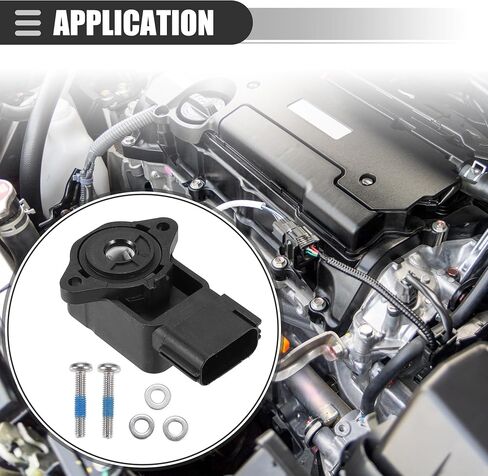 Motoforti Throttle Position Sensor, for Ford Crown Victoria 2005-2011, Plastic, No.6L2Z-9B989-D, Black in Saudi Arabia