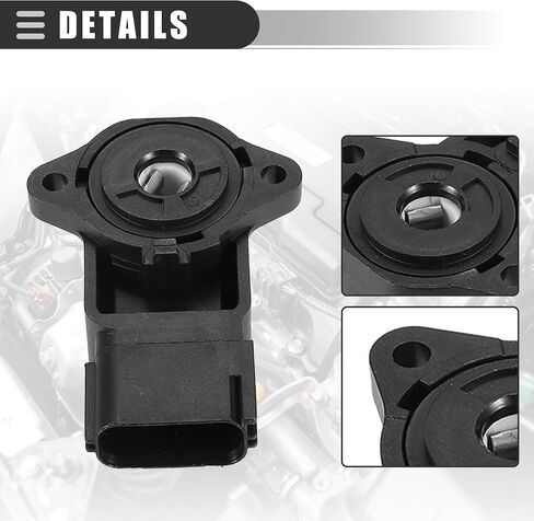 Motoforti Throttle Position Sensor, for Ford Crown Victoria 2005-2011, Plastic, No.6L2Z-9B989-D, Black in Saudi Arabia
