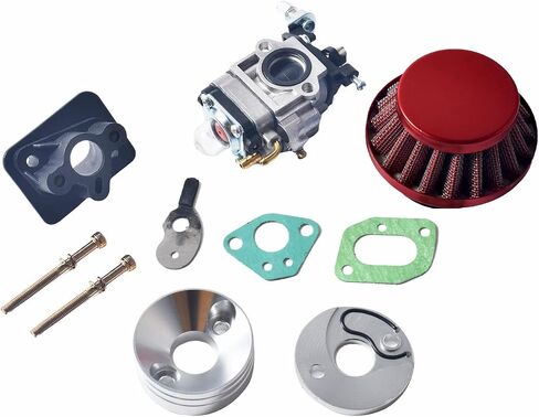 15mm Carburetor Carb Upgrade Kit Air Filter Manifold Inatake Pipe Inlet Alloy Stack FOR 2 Stroke 33cc 43cc 47cc 49cc 50cc 52cc Standup Gas Scooter ATV Quad Pocket Bike XG-550 BladeZ Moby X Blue in Saudi Arabia
