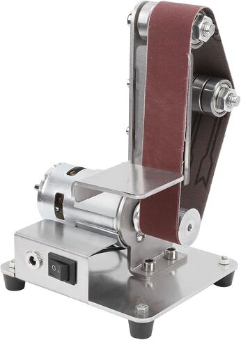 Electric Belt Sander 775 Motor Adjustable Belt Perpendicularity DIY Mini Belt Sander Built in Double Bearings DIY Polishing Grinding Machine Compact Size for Home Use (US Plug) in Saudi Arabia