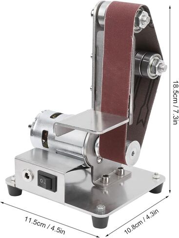 Electric Belt Sander 775 Motor Adjustable Belt Perpendicularity DIY Mini Belt Sander Built in Double Bearings DIY Polishing Grinding Machine Compact Size for Home Use (US Plug) in Saudi Arabia