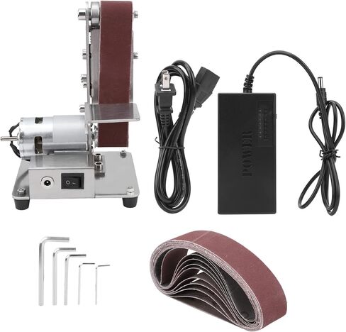 Electric Belt Sander 775 Motor Adjustable Belt Perpendicularity DIY Mini Belt Sander Built in Double Bearings DIY Polishing Grinding Machine Compact Size for Home Use (US Plug) in Saudi Arabia