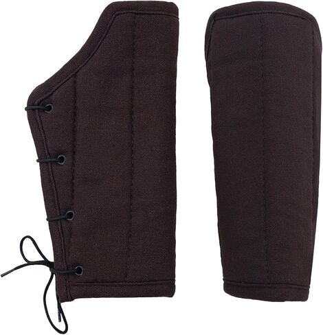 Medieval Knight Padded Bracers with Fabric Strings Closure, Arm Guard Armor for LARP Cosplay Reenactment in Saudi Arabia